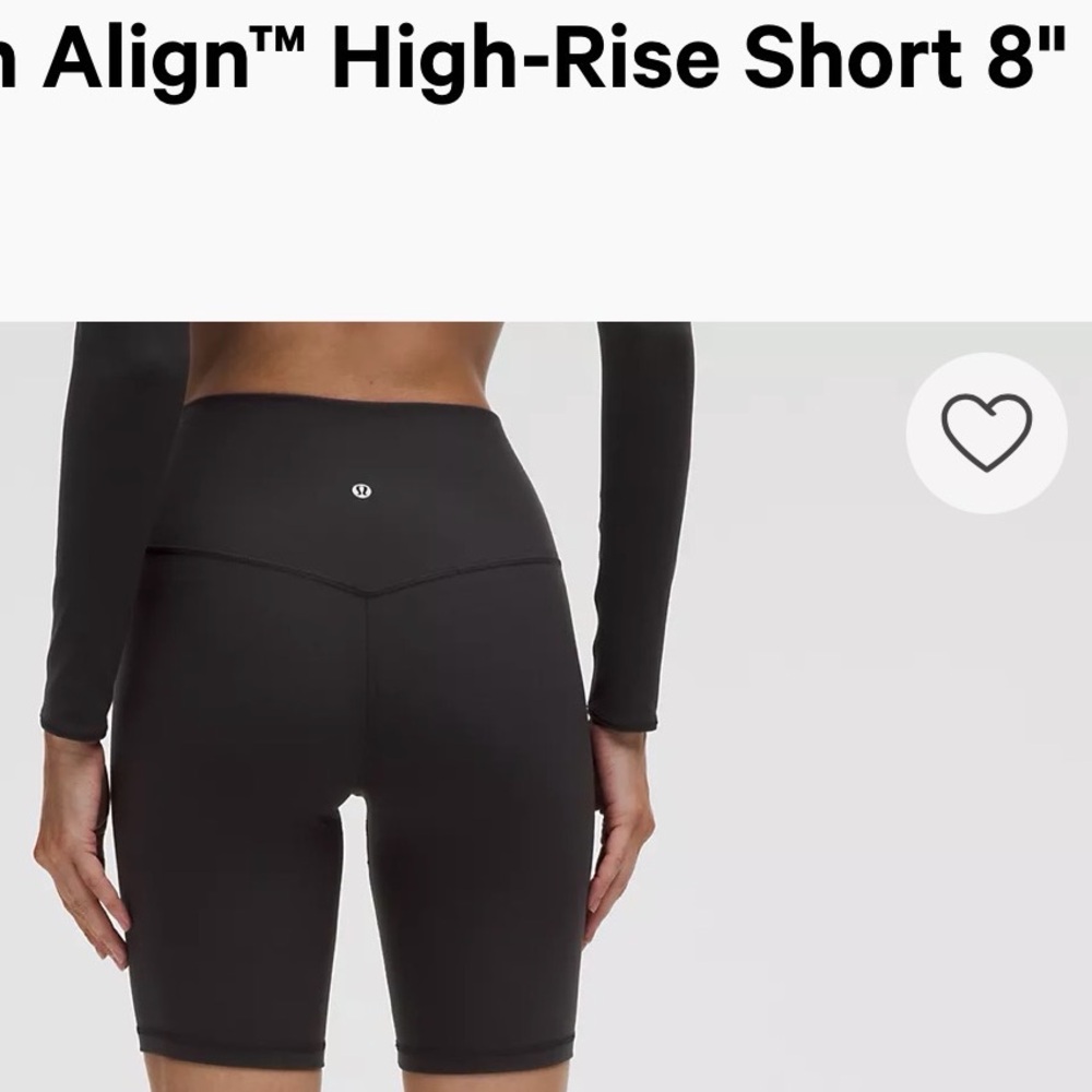 lululemon athletica High-Rise Black Bike Shorts